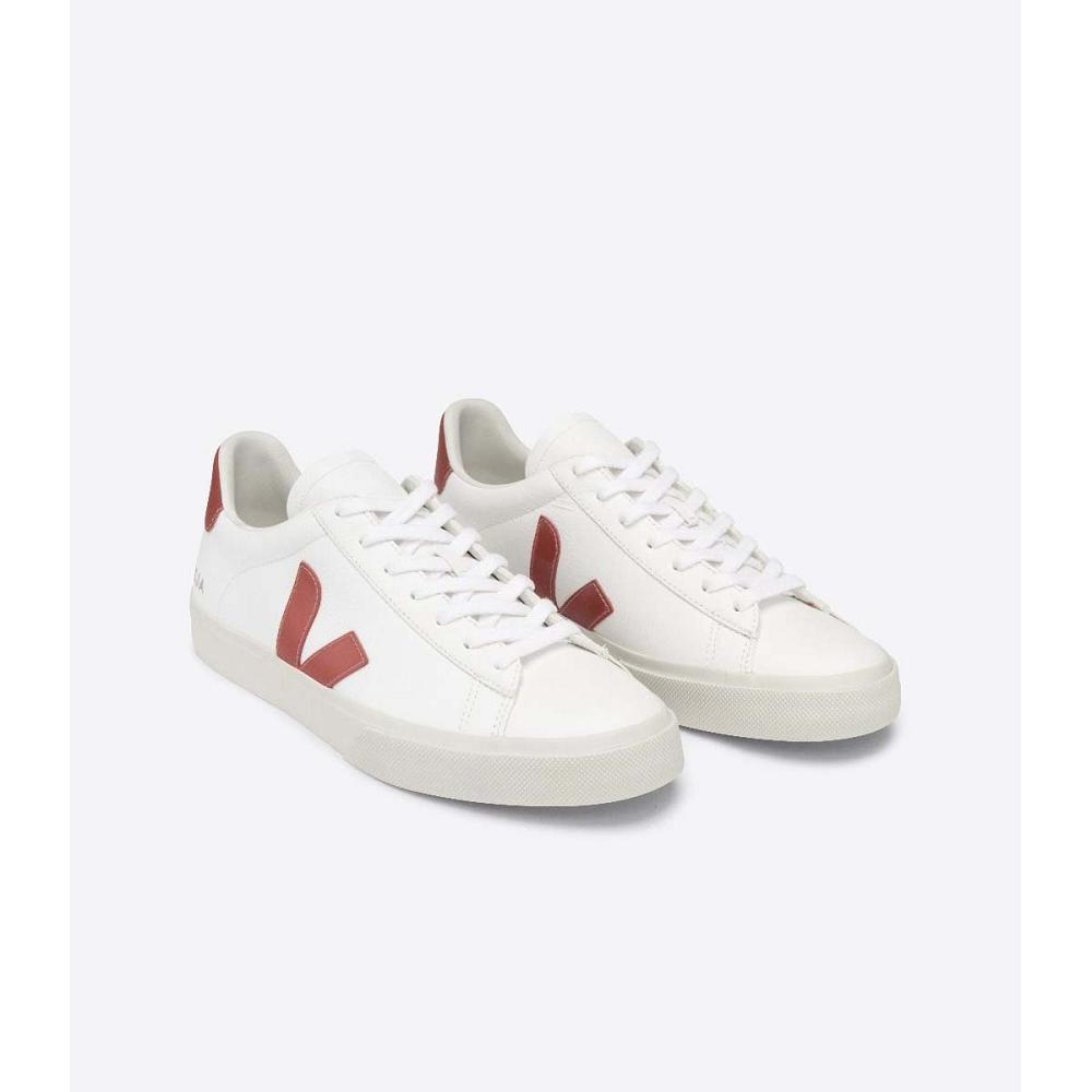 Veja CAMPO CHROMEFREE Low Tops Sneakers Panske White/Red | SK 299MQZ